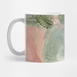 Abstract Oil Painting Herbal Green Pink Blush 1c21 Mug